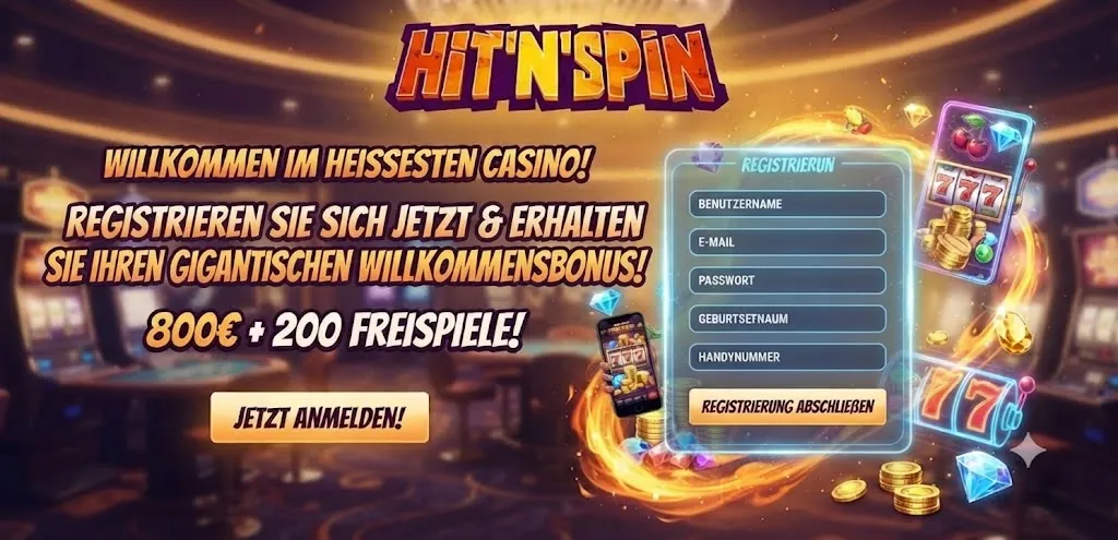 HitnSpin Registrierungsformular